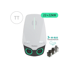 Настенная зарядная станция Pandora Wall-E DUO TT Home Edition AC 22+22 кВт