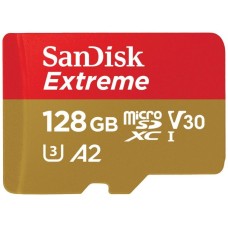 Карта памяти SanDisk Extreme microSDXC 128GB + SD Adapter 160МB/s, Class 10 UHS-I U3 (SDSQXA1-128G-GN6MA) Карта памяти SanDisk Extreme microSDXC 128GB + SD Adapter 160МB/s, Class 10 UHS-I U3 (SDSQXA1-128G-GN6MA)