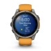 Умные часы Garmin Fenix 8, 51 мм, AMOLED, Sapphire Titanium with spark orange/graphite silicone band