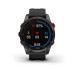Умные часы Garmin FENIX 7S Solar серый с черным силиконовым ремешком