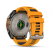 Умные часы Garmin Fenix 8, 51 мм, AMOLED, Sapphire Titanium with spark orange/graphite silicone band