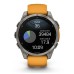 Умные часы Garmin Fenix 8, 51 мм, AMOLED, Sapphire Titanium with spark orange/graphite silicone band