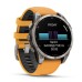 Умные часы Garmin Fenix 8, 47 мм, AMOLED, Sapphire Titanium with spark orange/graphite silicone band