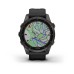 Умные часы Garmin FENIX 7S Sapphire Solar титановый угольно-серый DLC с силиконовым ремешком