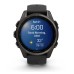 Умные часы Garmin Fenix 8, 43 мм, AMOLED, Sapphire Carbon Gray DLC Titanium with black/pebble gray silicone band