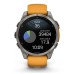 Умные часы Garmin Fenix 8, 47 мм, AMOLED, Sapphire Titanium with spark orange/graphite silicone band