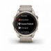 Умные часы FENIX 7S PRO Sapphire Solar золотистый корпус с кожаным ремешком цвета известняка