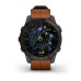 Garmin EPIX (Gen 2) Sapphire титановый черный с коричневым кожаным ремешком
