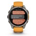 Умные часы Garmin Fenix 8, 47 мм, AMOLED, Sapphire Titanium with spark orange/graphite silicone band