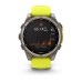 Умные часы Garmin Fenix 8, 47 мм, Solar, Sapphire titanium with an amp yellow/graphite silicone band