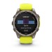 Умные часы Garmin Fenix 8, 47 мм, Solar, Sapphire titanium with an amp yellow/graphite silicone band