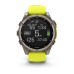 Умные часы Garmin Fenix 8, 47 мм, Solar, Sapphire titanium with an amp yellow/graphite silicone band