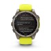 Умные часы Garmin Fenix 8, 47 мм, Solar, Sapphire titanium with an amp yellow/graphite silicone band