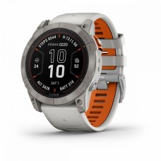 Умные часы Garmin FENIX 7X PRO Sapphire Solar Edition Титановый корпус с дымчато-серым оранжевым ремешком Умные часы Garmin FENIX 7X PRO Sapphire Solar Edition Титановый корпус с дымчато-серым оранжевым ремешком
