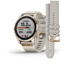 Умные часы Garmin FENIX 7S Sapphire Solar титановый кремовый с нейлоновым ремешком Умные часы Garmin FENIX 7S Sapphire Solar титановый кремовый с нейлоновым ремешком
