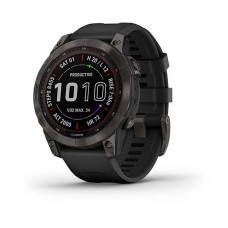Умные часы Garmin FENIX 7 Sapphire Solar титановый черный DLC с черным ремешком Умные часы Garmin FENIX 7 Sapphire Solar титановый черный DLC с черным ремешком